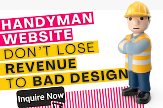 build handyman website for plumbers, electrician, construction