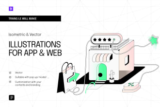 isometric illustration for app and website