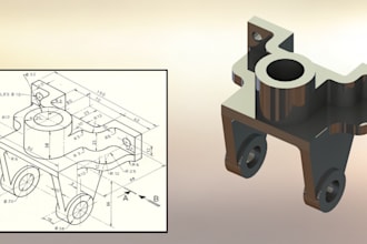 do 3d modeling and 2d drawing in solidworks, inventor, fusion 360, catia, creo