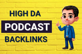 make podcast backlinks on high da sites