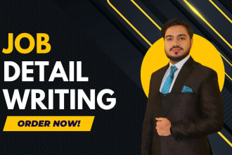write detailed SEO optimized professional job descriptions