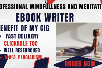 ghostwrite captivating ebook on meditation, mindfulness, yoga, wellness,medical