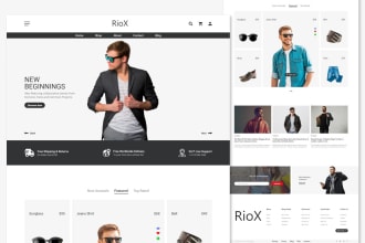 do UI UX design for ecommerce website landing page in figma, adobe xd or PSD