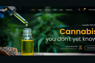 design premium cannabis website cbd store cannabis website on wordpress