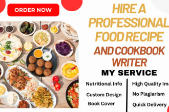 write tasty recipe book cookbook food blog writer, kindle ebook writer