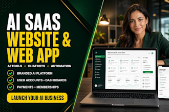 build ai saas website, ai web app and ai chatbot platform