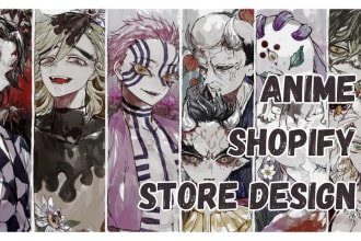 design anime shopify store anime fashion store dropshipping anime clothing store