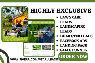 generate lawn care leads landscaping landing page lawn care sales funnel