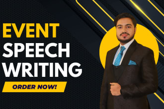 write engaging speeches with detailed outlines for events