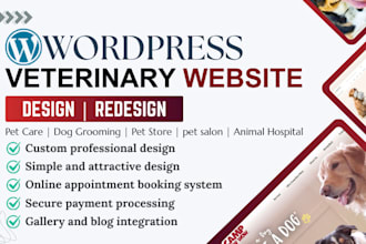 design veterinary clinic pet grooming dog care pet store pet ecommerce website