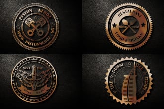 do awesome retro vintage  stamps and badge logo design