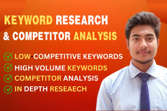 do SEO keyword research and competitor analysis