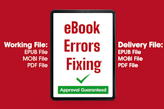do ebook epub file error fixing validation formatting editing conversion