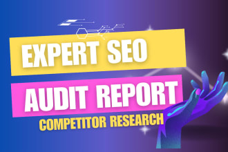 provide expert seo audit report competitor research with action plan
