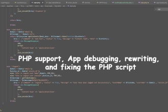 write PHP scripts, develop websites, debug, and fix errors