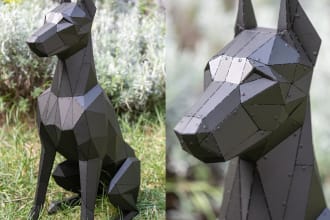 design 3d model metal sculpture template for laser cutting