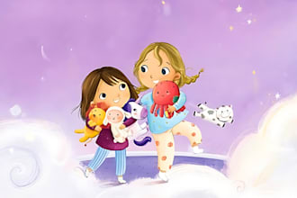 illustrate children story book illustrations and  book cover