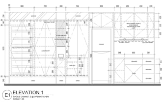 2d cabinet detailed drawings