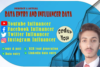 provide perfect influencer list and lead generation