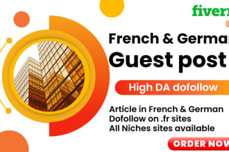 publish french and german guest post on high da french blogs authority backlinks