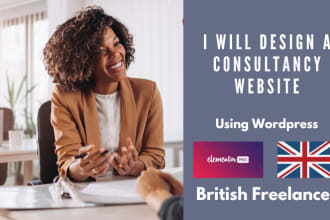 create you an amazing consultancy website using wordpress