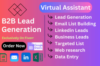 do b2b lead generation, linkedin lead, targeted lead, and email list building