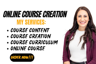 write your course content, course curriculum, online course, course creation