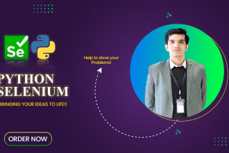 do web automation and bots using selenium python