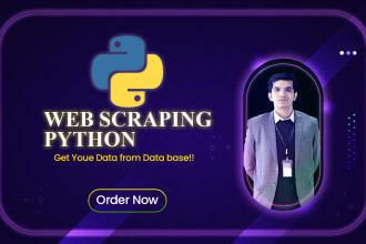 do web scraping, website scraping by using python