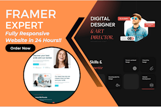 design modern and responsive framer website, figma to framer