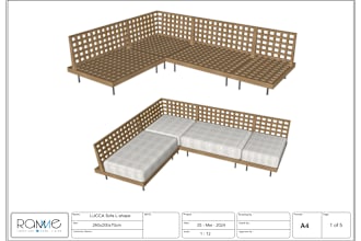 do 2d or 3d furniture drawing with assembling instruction