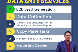 do data enty, product listing and copy paste