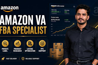 be your amazon VA amazon fba virtual assistant and private label specialist