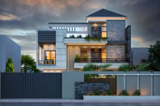 3d rendering in sketchup or 3ds max,enscape,lumion