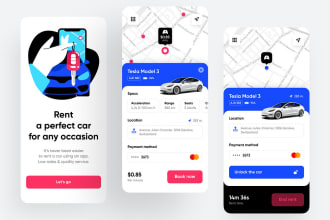 develop an car auction app, car rental app, taxi booking app, car wash app