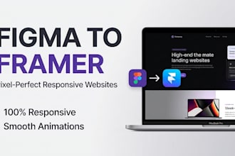 convert figma to framer responsive website with animations