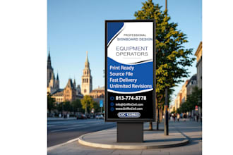 design modern signboard, billboard and outdoor banner