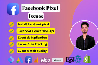 setup or fix facebook pixel,meta pixel,conversion api,server side tracking gtm