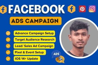 be facebook ads campaign manager and run fb ads ,shopify ads