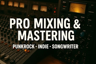 mix and master your punk, indie or rock song radio ready