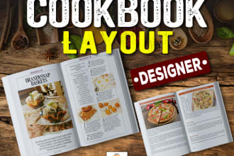 made, formatted and layout of your cookbook with HD picture