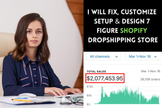 fix, customize, and set up shopify dropshipping store