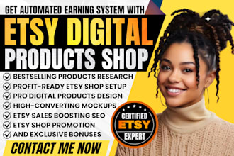 set up etsy shop, etsy digital products, etsy SEO listing, etsy digital products