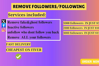 organically remove ghost followers from instagram facebook