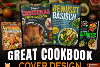 the best cookbook kindle cover and paperback cover