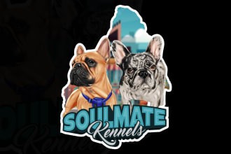 draw and design a quality mascot logo for your pet, dog, bully, kennel