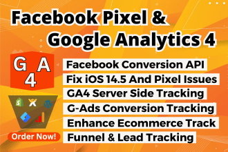 setup facebook pixel conversion API google analytics 4 ecommerce tracking on GTM