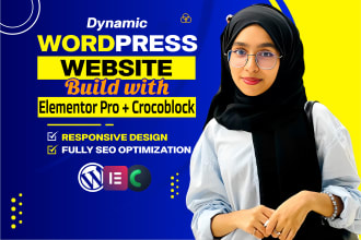 design or redesign wordpress  website using elementor pro and crocoblock