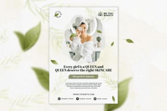 design cosmetic products, banner, cover, poster, flyer