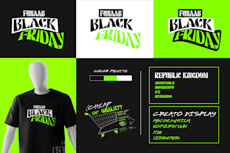 design logo, brand style guide or brand identity guidelines with branding kit
